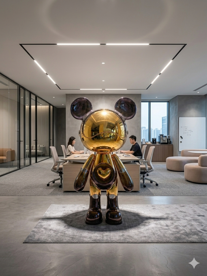 Luxury Bear Gift Sculpture Lamp – Modern Decorative Art Collection