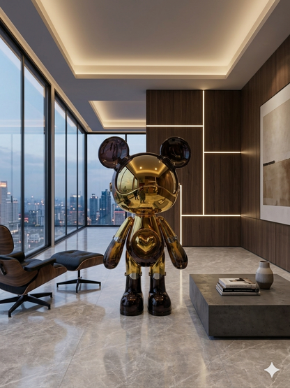 Luxury Bear Gift Sculpture Lamp – Modern Decorative Art Collection