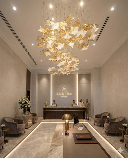 Custom Modern Crystal Hanging Chandelier – Luxury LED Ceiling Light Orange White