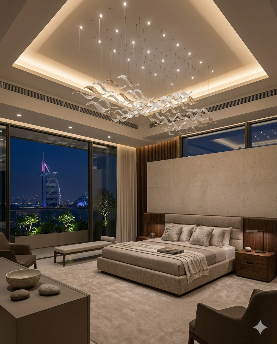 Modern Wave Crystal Chandelier LED – Custom Single Drop Ceiling Light (Clear & Amber Crystal Options)