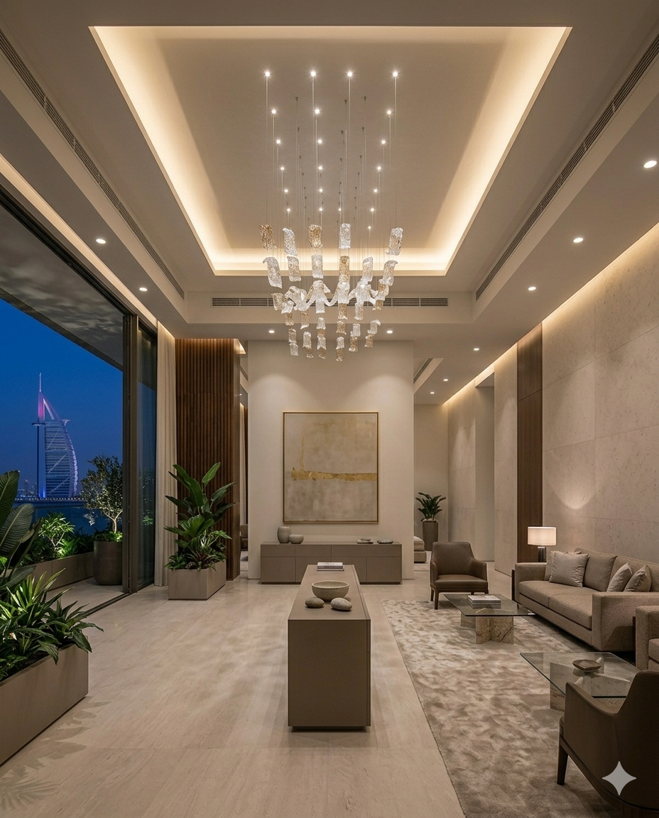Modern Wave Crystal Chandelier LED – Custom Single Drop Ceiling Light (Clear & Amber Crystal Options)