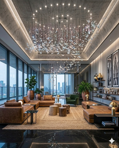 Magnificent 2-Meter Custom Crystal Butterfly Chandelier – 3M Drop Modern Ceiling Light