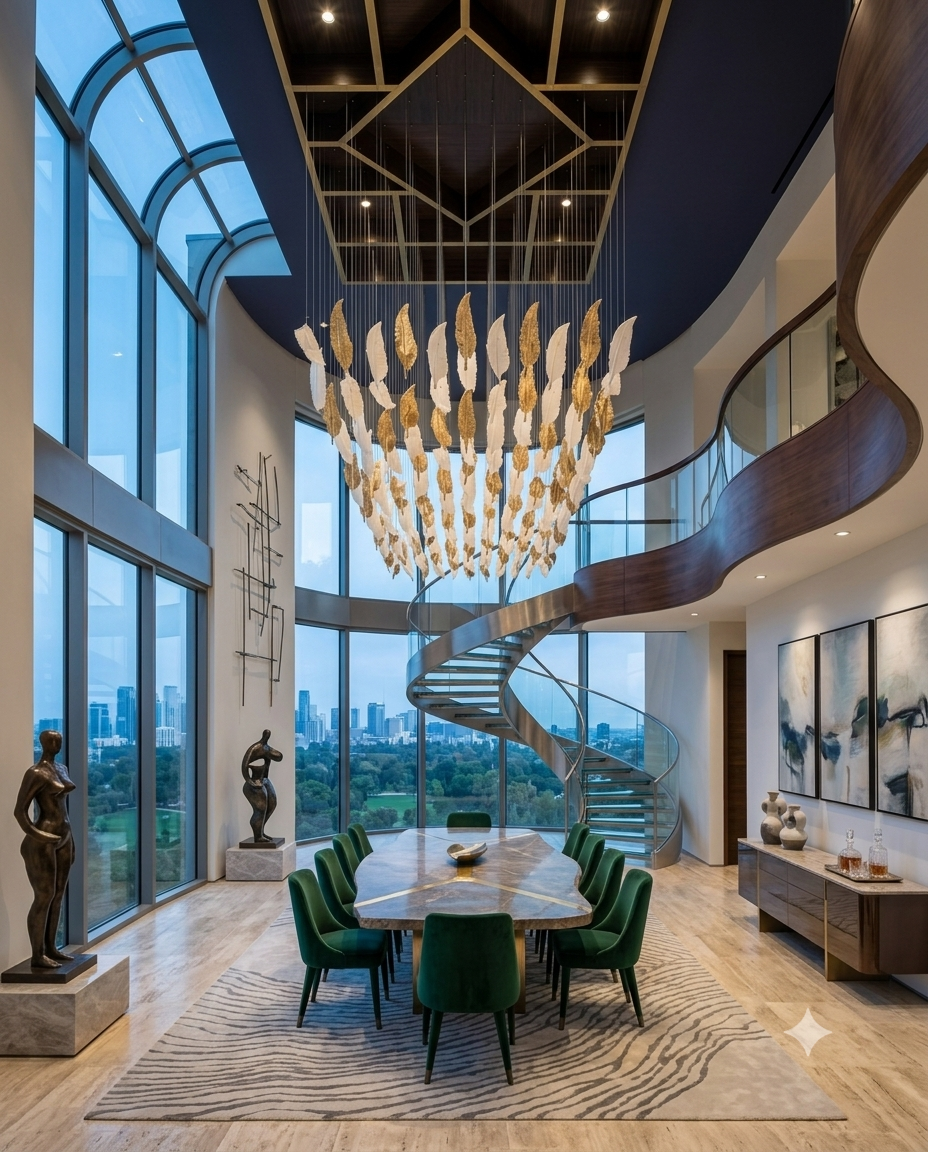Custom Leaf Glass Chandelier | 200cm x 80cm Luxury White & Gold Ceiling Light