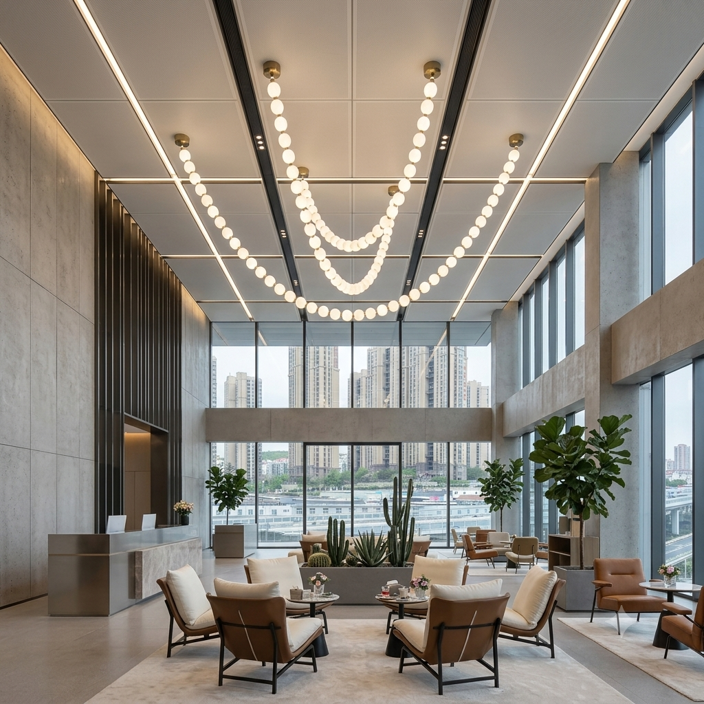 Luxury U-Shaped Necklace Chandelier with Frosted Glass Spheres | Modern LED Brass Pendant Light | 1M, 2M & 3M