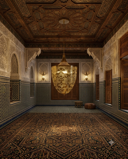Moroccan Brass Pendant Light – Modern Filigree Hanging Lantern Lamp