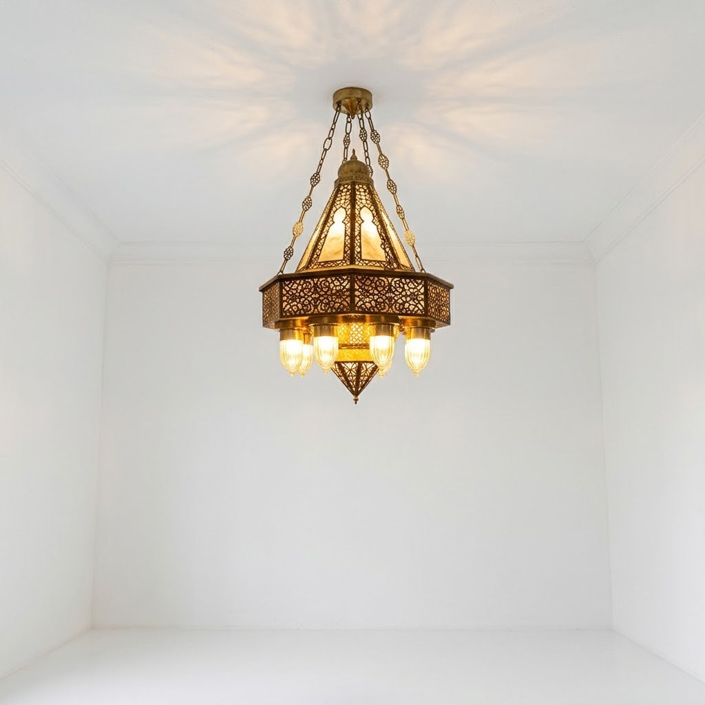 Moroccan Style 8-Light Octagonal Hanging Pendant Chandelier