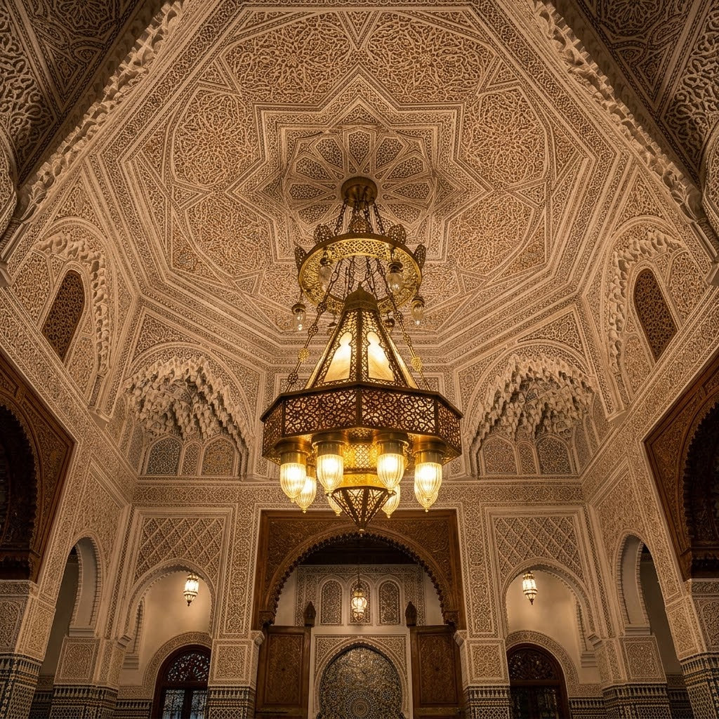 Moroccan Style 8-Light Octagonal Hanging Pendant Chandelier