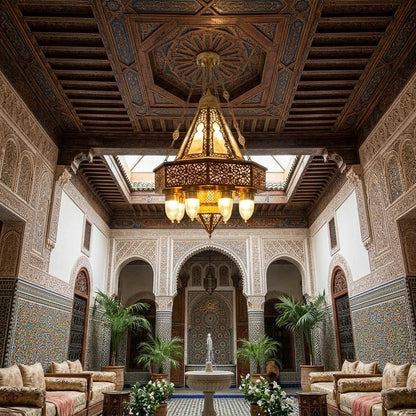 Moroccan Style 8-Light Octagonal Hanging Pendant Chandelier