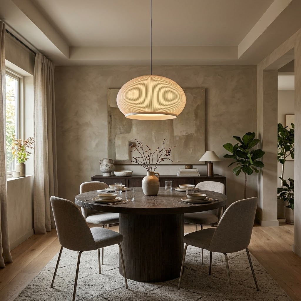 Modern Nordic Oval Pendant Light – Creative White Lantern Chandelier for Living Room & Bedroom