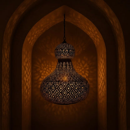 Moroccan Brass Pendant Light – Brass Islamic Hanging Lamp