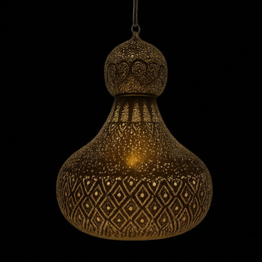 Moroccan Brass Pendant Light – Brass Islamic Hanging Lamp