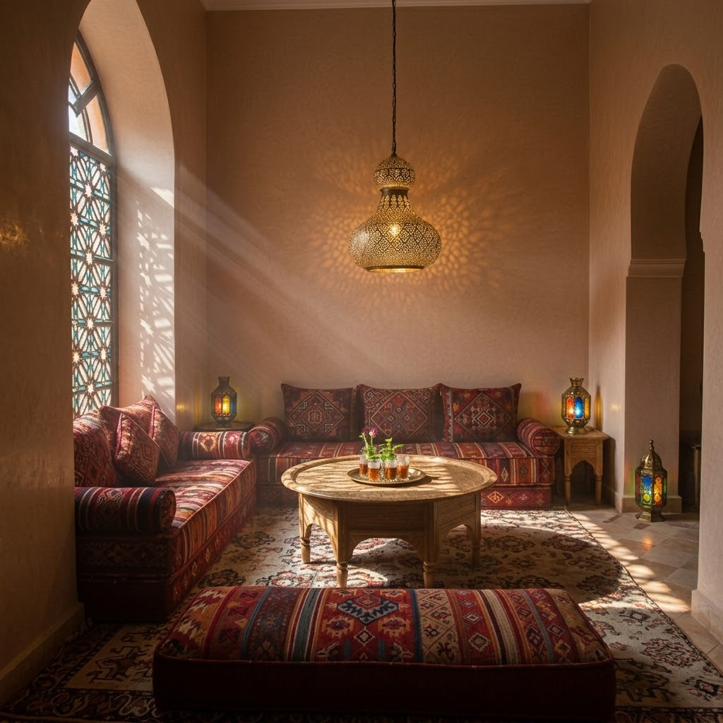 Moroccan Brass Pendant Light – Brass Islamic Hanging Lamp
