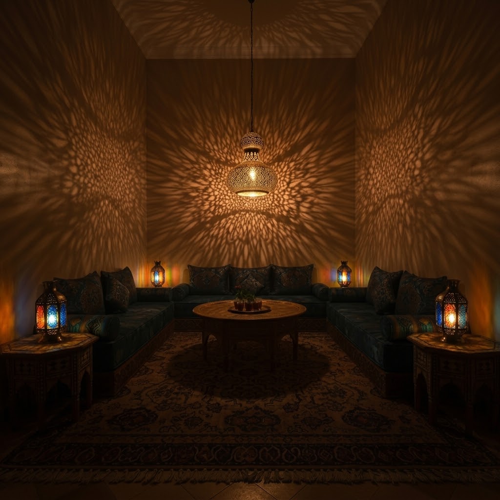 Moroccan Brass Pendant Light – Brass Islamic Hanging Lamp