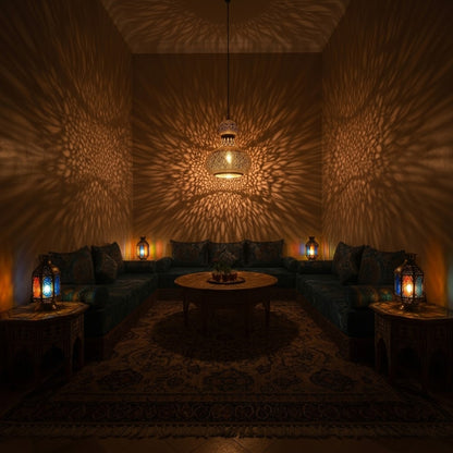 Moroccan Brass Pendant Light – Brass Islamic Hanging Lamp
