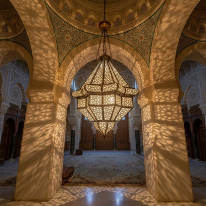 The Sultan’s Radiance – Hand-Etched Moroccan Brass Lantern