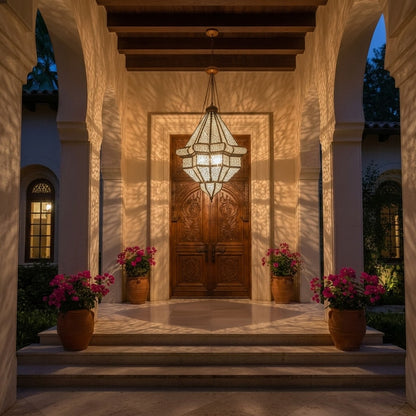 The Sultan’s Radiance – Hand-Etched Moroccan Brass Lantern