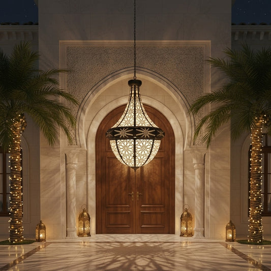Modern Ramadan Cannon Decor – Handcrafted Brass & Frosted Glass Midfa Al Iftar – Luxury Islamic Ornament for Home & Majlis