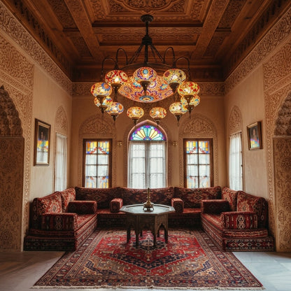 Luxury 11-Lamp Turkish Mosaic Chandelier – Handmade Colorful Moroccan Ceiling Light