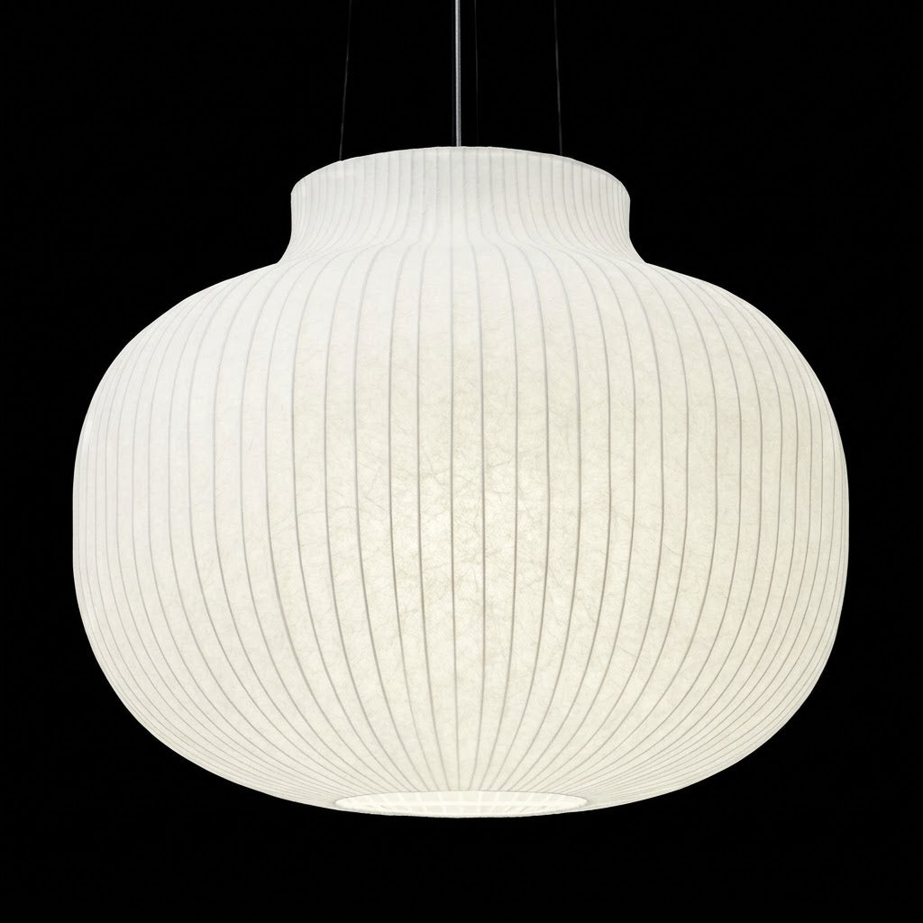 Muuto-Inspired Ribbed Globe Pendant Light – Soft Minimalist Statement for Modern Interiors