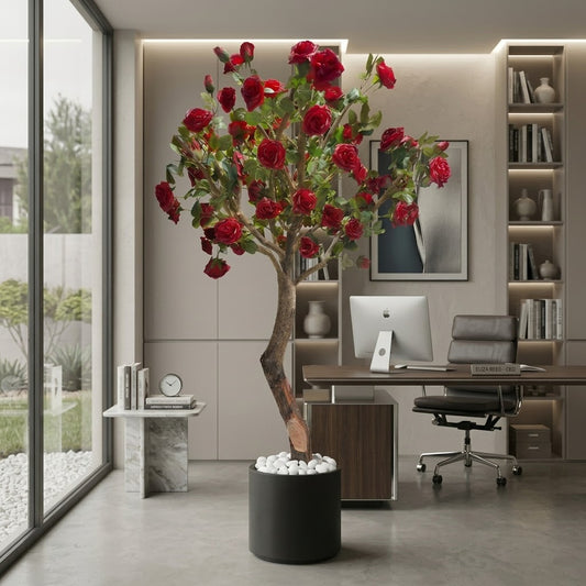 Modern Artificial Rose Topiary Tree