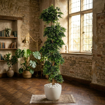 Large Artificial Fruticosa Ficus Tree Flexible Wired Stems & Lifelike Silk Foliage