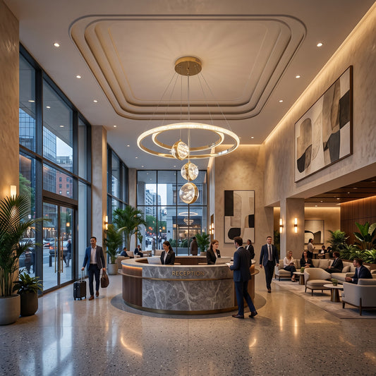 60cm & 40cm Modern LED Ring Chandelier with 3 Gold Crystal Orbs | Adjustable Hanging Pendant Light for Home & Reception