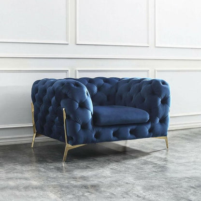 Modern Tufted Velvet Loveseat Sofa – Compact Luxury Accent Couch