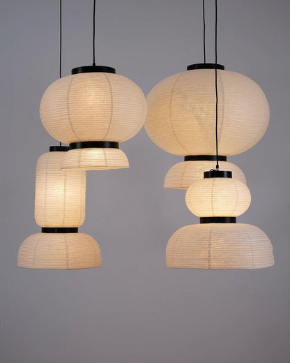 Japanese Rice Paper Pendant Lamp – Soft Warm Glow for Peaceful Spaces