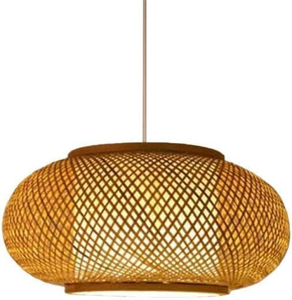 Rustic Bamboo Weave Hanging Ceiling Lamp