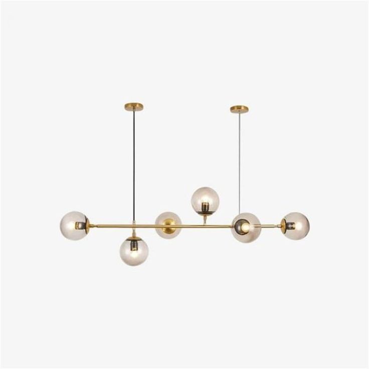 Nordic Luxury Amber Glass Chandelier – E27 Modern Designer Ceiling Light