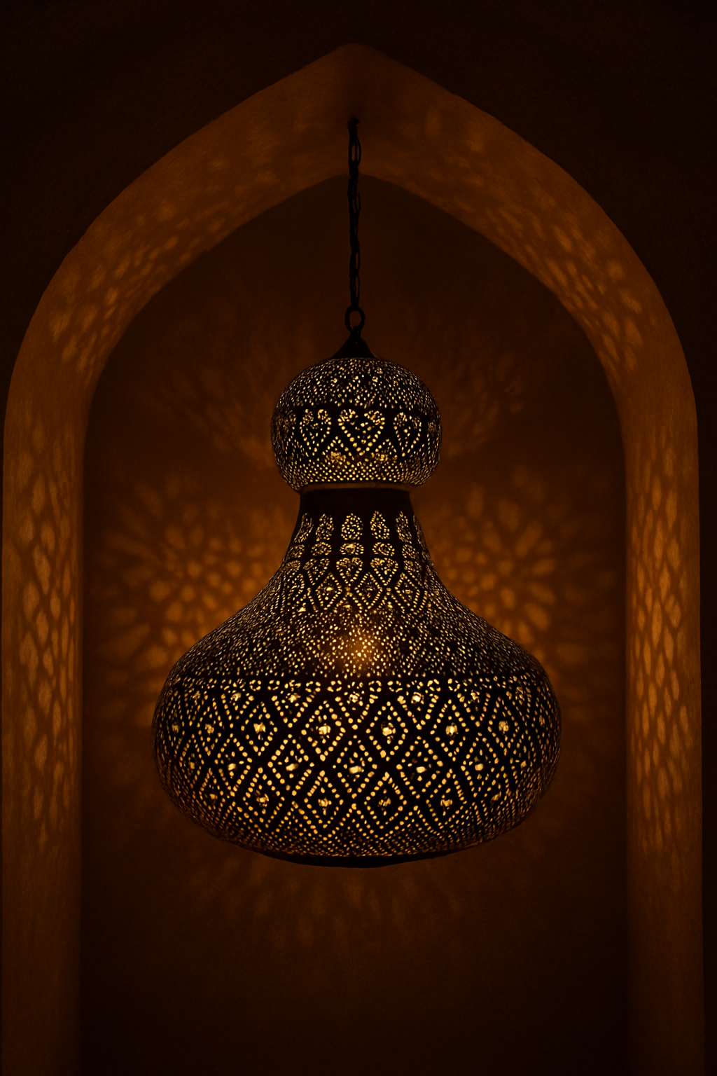 Moroccan Brass Pendant Light – Brass Islamic Hanging Lamp