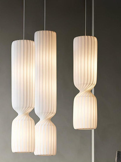 Modern Nordic Twist Pendant Light – Vertical Ripple Design ( Single Pieces)