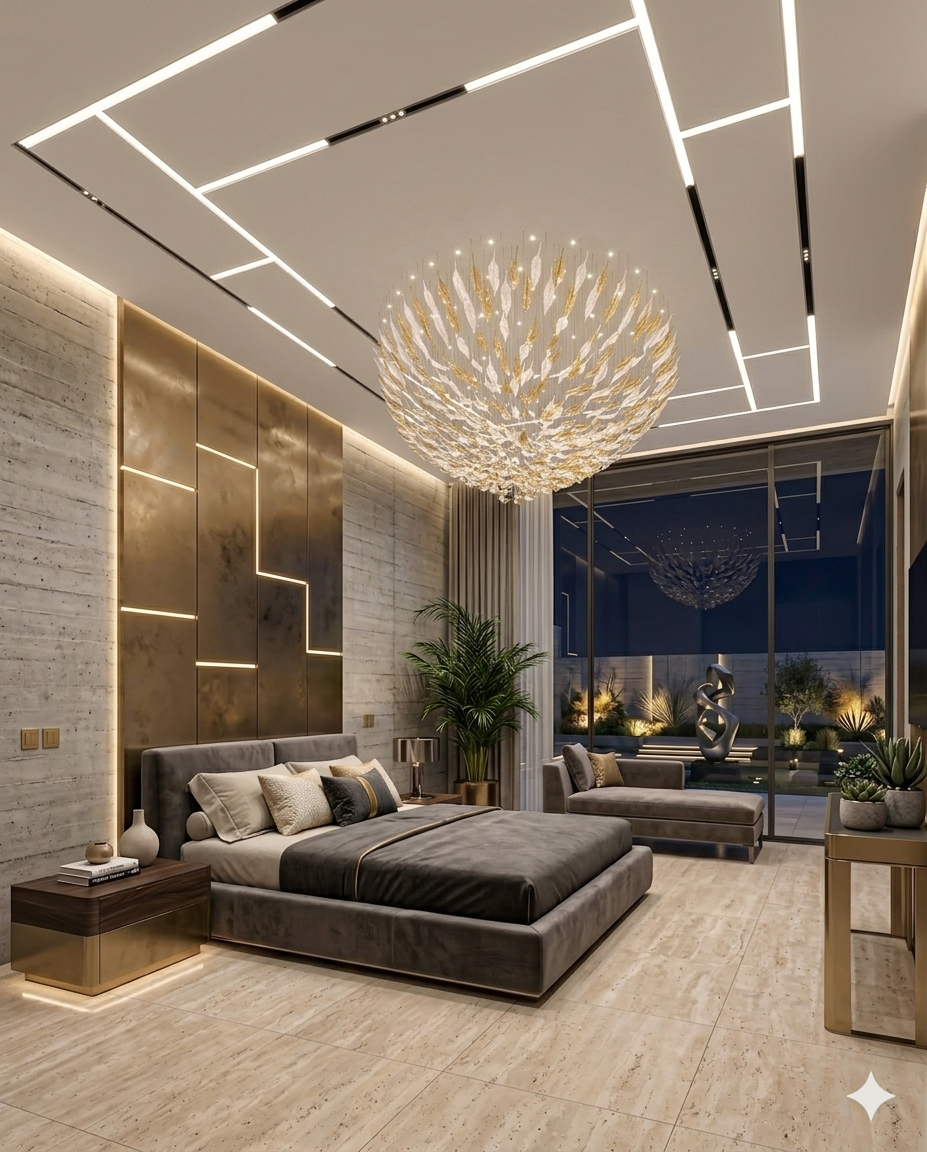 White & Orange Feather Crystal Chandelier – Custom Modern Round Statement Ceiling Light