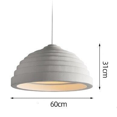 Rice Field Acoustic Pendant Light – LED Sound-Absorbing Architectural Lighting 60 C.M