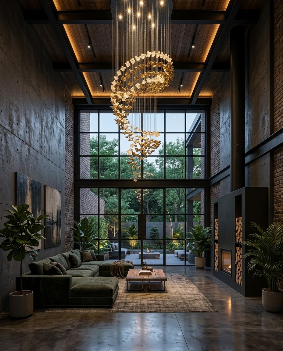Modern Spiral Glass Chandelier | 3M Gold & Clear Glass Light for Grand Staircases