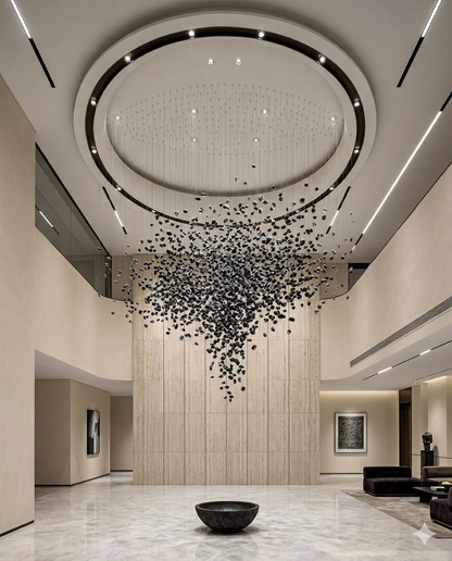 Monolithic 2M Linear Black Stone Panel – Custom Ultra-Slim Design