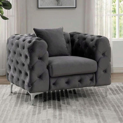 Modern Tufted Velvet Loveseat Sofa – Compact Luxury Accent Couch