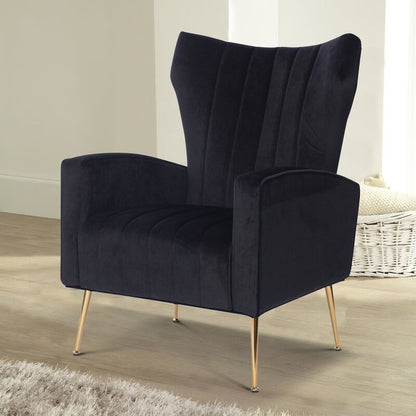 Luxury Wingback Velvet Lounge Chair – Stylish Accent Seating for Modern Interiors