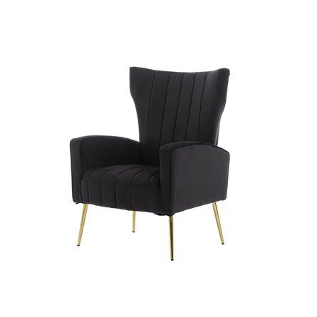 Luxury Wingback Velvet Lounge Chair – Stylish Accent Seating for Modern Interiors