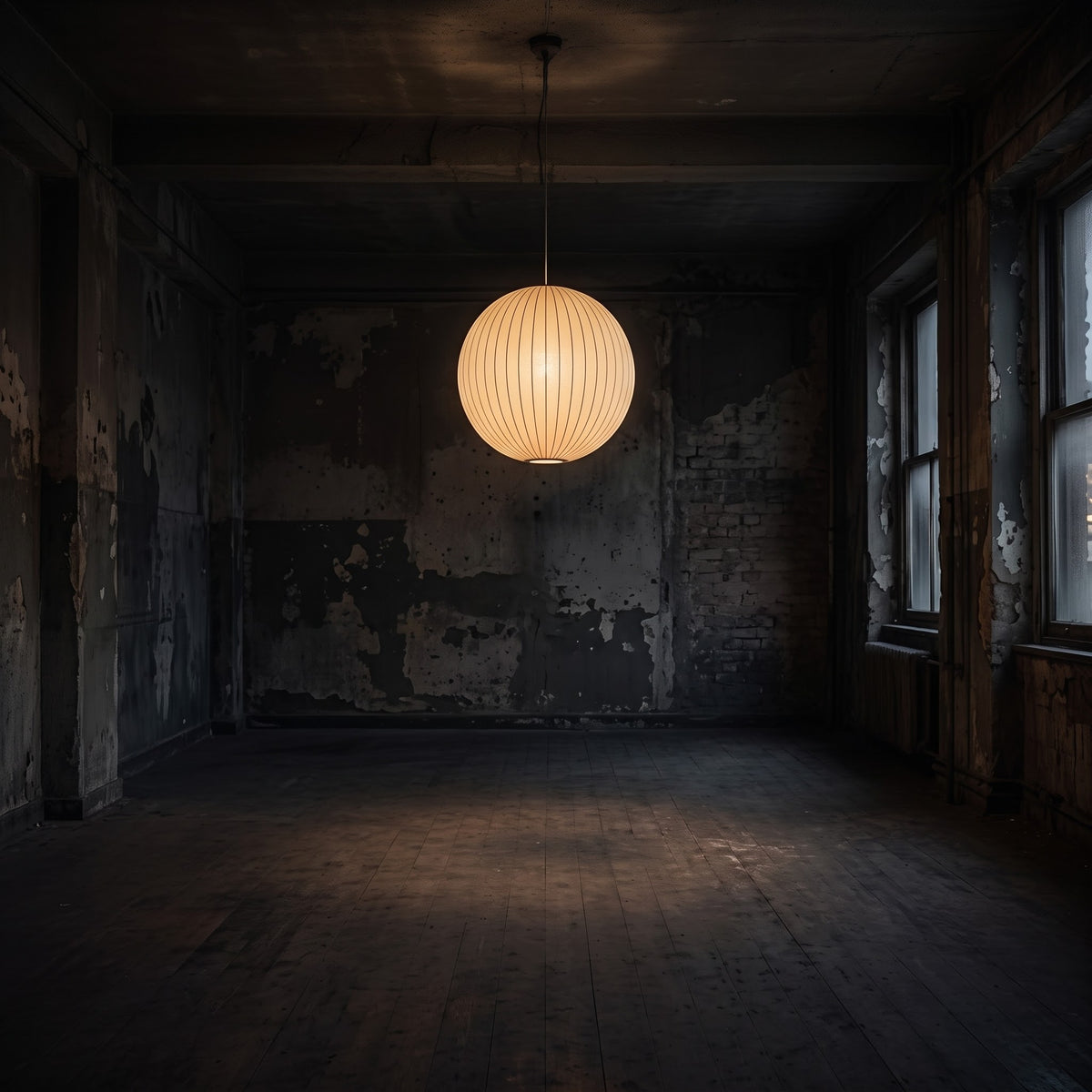 50cm Japandi Paper Globe Pendant Light – Modern Round Chandelier for Home & Commercial Spaces