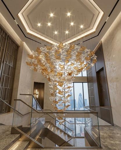 4M Custom Funnel Feature Chandelier for Luxury Villas & Atriums