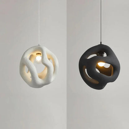 Nordic Japanese Globe Pendant Light – Minimalist Resin Hanging Lamp for Kitchen Island, Dining Room & Café