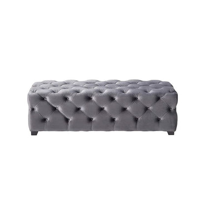 Luxury Tufted Velvet Ottoman Bench – Modern Upholstered Footrest Stool