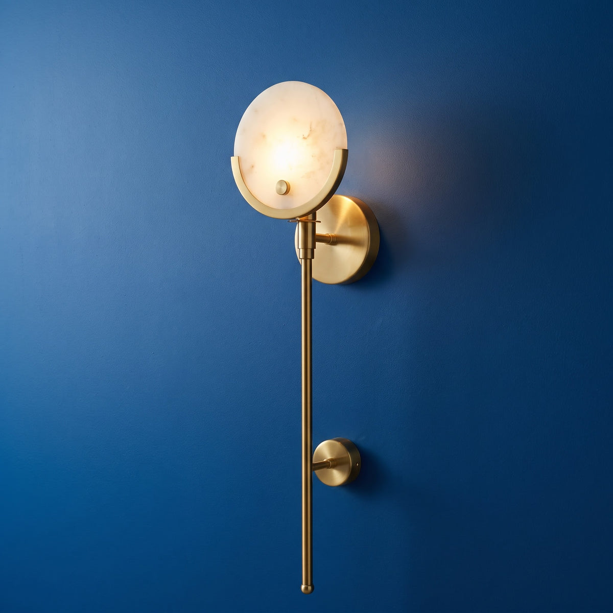 Modern Gold & Marble Wall Sconce | Luxury Warm LED Wall Light for Bedroom & Restaurant
