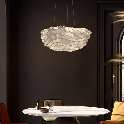 Minimalist Stainless Steel Crystal Chandelier – Light Luxury Bedroom & Showroom Ceiling Lamp 60 C.M
