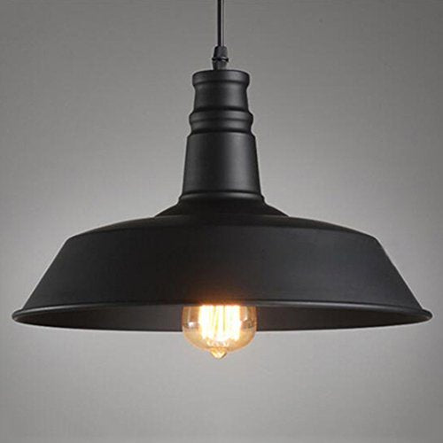 Industrial Retro Pendant Light – Black Hanging Lamp for Indoor Spaces