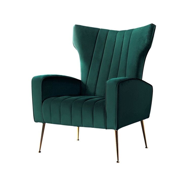 Luxury Wingback Velvet Lounge Chair – Stylish Accent Seating for Modern Interiors