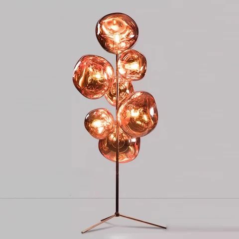 Modern Nordic Lava LED Floor Lamp – Tom Dixon Inspired Contemporary Standing Light with Acrylic Shades