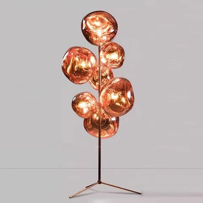 Modern Nordic Lava LED Floor Lamp – Tom Dixon Inspired Contemporary Standing Light with Acrylic Shades