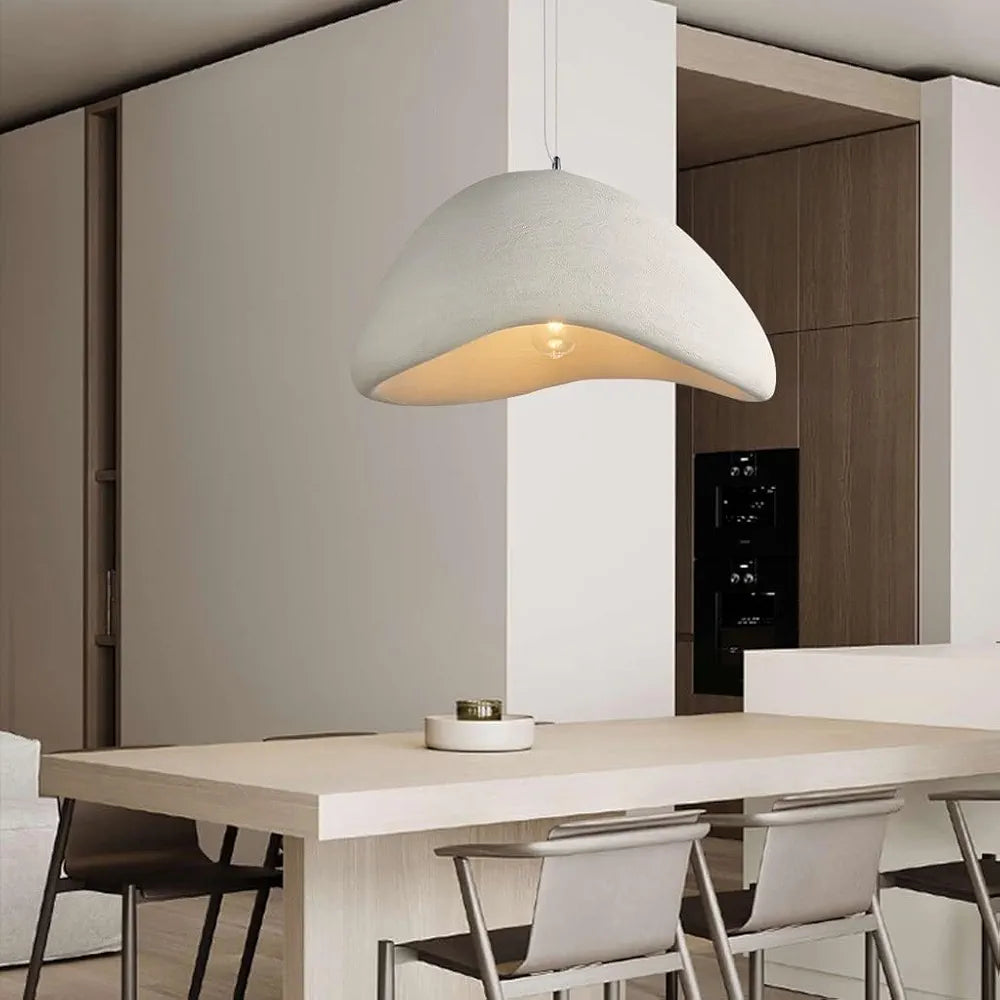 Wabi-Sabi Style Resin Pendant Light – Adjustable Vintage Hanging Lamp
